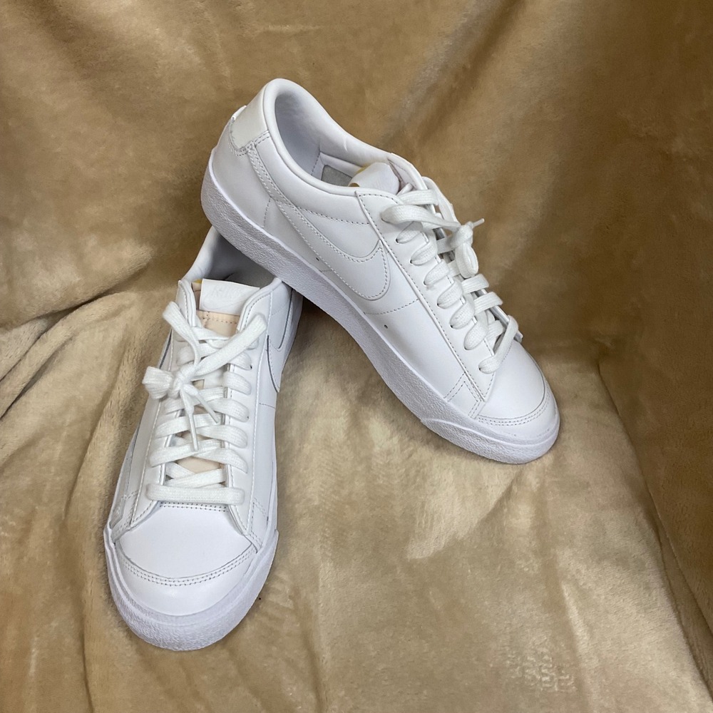 Nike Blazer Low Platform Sneakers "Triple White" (W) Sz 9"5